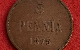 5 penniä 1875