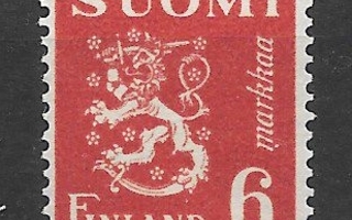 1930 leijonamalli punainen 6 mk **