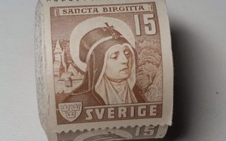 335 kpl frimärken 'a 15 öre Sancta Birgitta rulla 1941