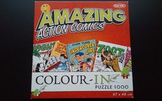 Amazing Action Comics Colour-In Puzzle 1000 palaa