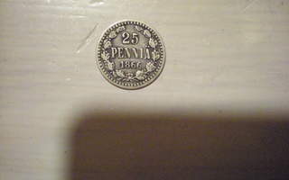 25 penniä 1866