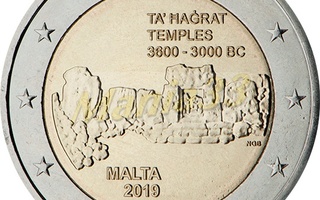 2€ Juhlaraha Malta 2019 Ta' Hagrat Temples "F"