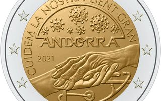 2€ Juhlaraha Andorra 2021 Taking care of our sen