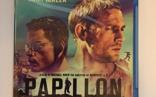 Papillon (Blu-ray) Rami Malek, Charlie Hunnam (2018) UUSI