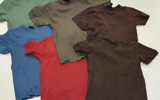 6kpl Värikkäitä H&M t-paitoja - Koko: S