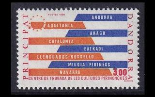 Andorra Fr 354 ** Pyreneiden kulttuurikeskus (1984)