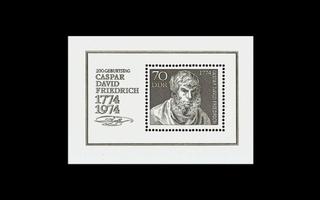 DDR 1962BL40 ** Casper David Friedrich, taiteilija (1974)