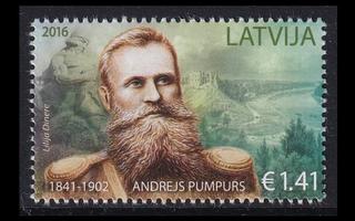 Latvia 992 ** Kirjailija Andrejs Pumpurs (2016)