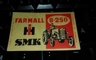 Traktori -aiheinen etiketti Farmall B-250