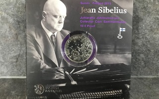 Jean Sibelius 10 € Juhlaraha Proof hopea