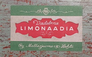 MALLASJUOMA Vadelma limonaadi  etiketti