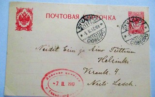 1917 Syväoro venäläisleima ehiöllä