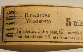 5 mk Hirsijärven Yhteisosto 01468
