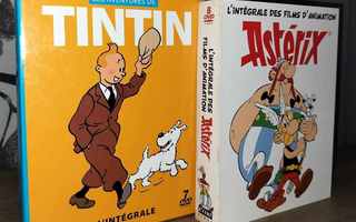 Tintin x21 ja Astérix x8 - 15x DVD - Ranskankieliset