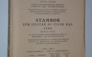 Suomalaisten hevosten kantakirja - Tammat XVIII nide (1950)