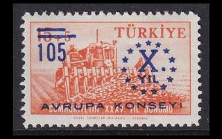 Turkki 1625 ** Euroopan neuvosto 10v (1959)