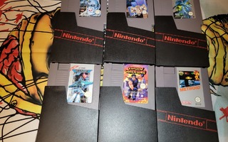 Nintendo NES pelit 6kpl+3 ohjainta kaupanpäälle.