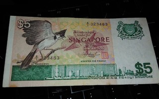 Singapore 5 Dollars 1976 sn483 VF