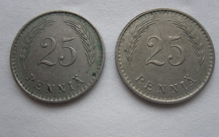 25 pennin kolikot v. 1938, 2 kpl