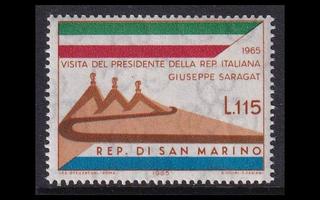 San Marino 849 ** Italian presidentin vierailu (1965)