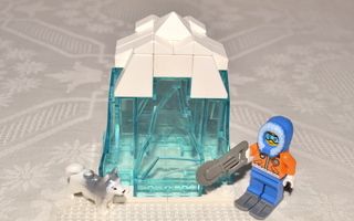 LEGO - Arctic - figuuri, husky, jääseinät + muut legot