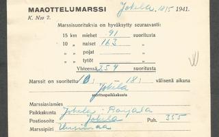 MAAOTTELUMARSSI 1941 kortti Nro 2 - HARVINAINEN -