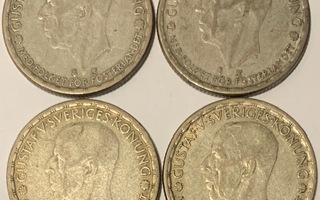 Ruotsi 1 kr 1947, 1948, 1949, 1950