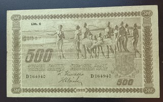 500 markkaa 1922