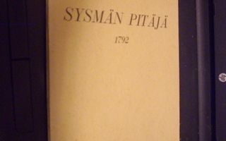 Ticcander : Sysmän pitäjä 1792 ( v. 1942 painos ) SIS POSTIK