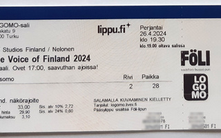 The voice of Finland 2024 finaali konserttilippu - 1kpl