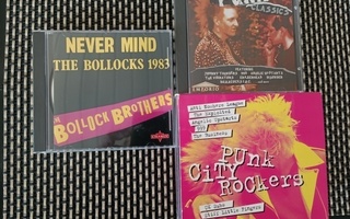 CD-levyjä.Punk-kokoelmia.