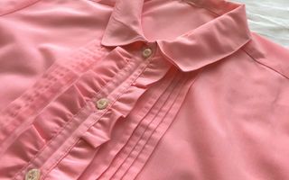 VINTAGE 70s vaaleanpunainen paita kauluspaita 70-luku M L XL