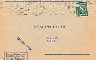 1936, Livförsäkringsaktiebolaget Verdandi, Åbo kirje Sund, P