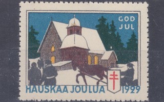 1929 TUB joulumerkki postituoreena.