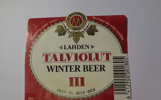 Etiketti - Lahden Talviolut Winter Beer III
