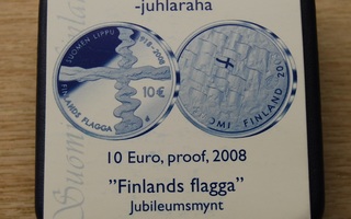 10 euro 2008 Suomen lippu HOPEA PROOF
