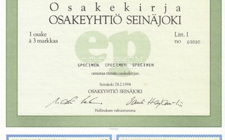 1994 Seinäjoki Oy spec, Seinäjoki osakekirja