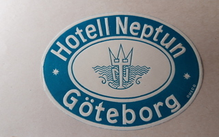 Matkalaukkumerkki, hotellimerkki, Hotell Neptun, Ruotsi