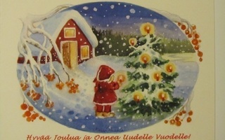 Maija-Liisa Parkkila • Joulun satu saa postikortti