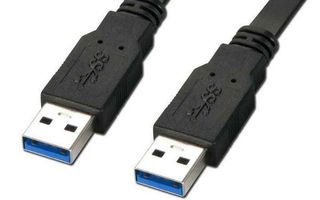 Reekin USB 3.0 kaapeli, A uros - A uros, 1m, musta *UUSI*