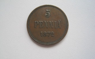 5 PENNIÄ 1872.  1108