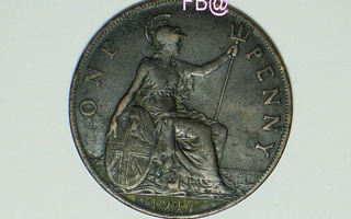 1917 Iso-Britannia one penny George V. 1 penni