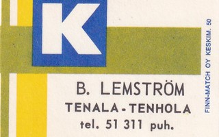 Tenala - Tenhola, B. Lemström  6/1