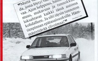 Mazda 626 vertailutesti -esite 1988