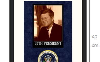 Uusi John F. Kennedy taulu kehystetty