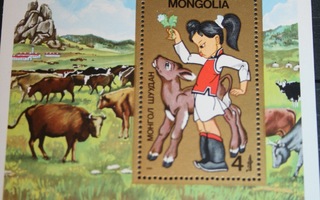 Mongolia postimerkki blokki