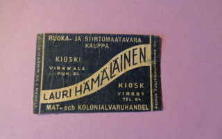 TT-etiketti Lauri Hämäläinen, Virkkala Virkby