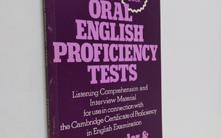 J. C. Templer : Oral English proficiency tests