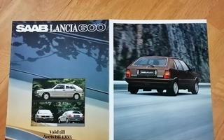 1980 Saab - Lancia 600 esite -  KUIN UUSI -  24 sivua