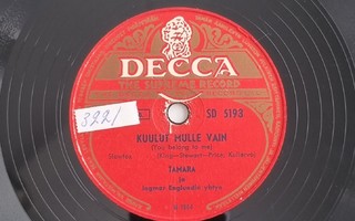 Savikiekko 1953 - Tamara - Decca SD 5193